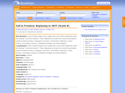 Thumbnail for Call to Freedom: Beginnings to 1877 (Grade 8) resource