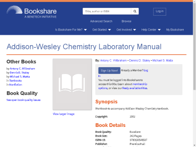 Thumbnail for Addison-Wesley Chemistry Laboratory Manual resource