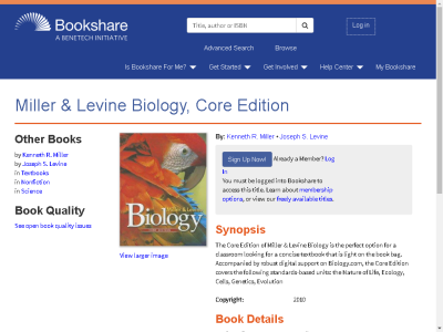 Thumbnail for Miller & Levine Biology, Core Edition resource