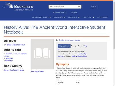 Thumbnail for History Alive! The Ancient World Interactive Student Notebook resource