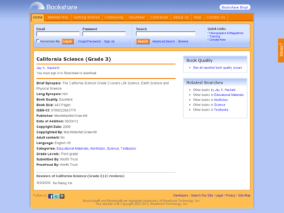 Thumbnail for California Science (Grade 3) resource