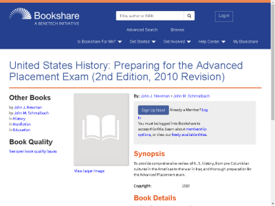 Thumbnail for United States History: Preparing for the Advanced Placement Exam (2nd Edition, 2010 Revision) resource