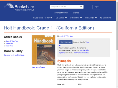 Thumbnail for Holt Handbook: Grade 11 (California Edition) resource
