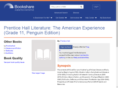 Thumbnail for Prentice Hall Literature: The American Experience (Grade 11, Penguin Edition) resource