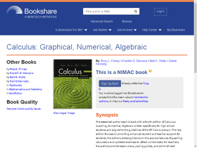 Thumbnail for Calculus: Graphical, Numerical, Algebraic resource