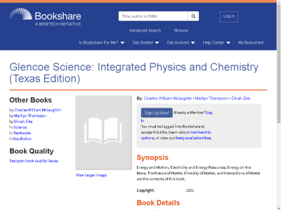 Thumbnail for Glencoe Science: Integrated Physics and Chemistry (Texas Edition) resource