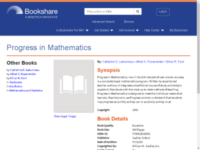 Thumbnail for Progress in Mathematics resource