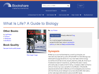 Thumbnail for What Is Life? A Guide to Biology resource
