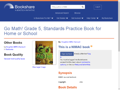 Thumbnail for Go Math! Grade 5, Standards Practice Book for Home or School resource