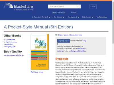 Thumbnail for A Pocket Style Manual (6th Edition) resource