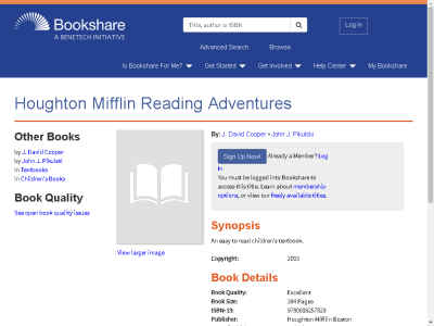 Thumbnail for Houghton Mifflin Reading Adventures resource