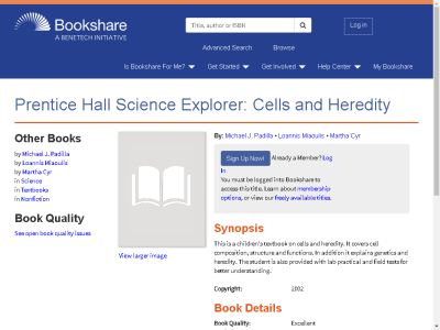Thumbnail for Prentice Hall Science Explorer: Cells and Heredity resource
