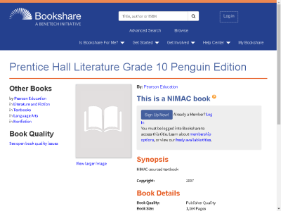 Thumbnail for Prentice Hall Literature Grade 10 Penguin Edition resource