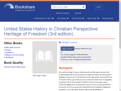 Thumbnail for United States History in Christian Perspective: Heritage of Freedom (3rd edition) resource
