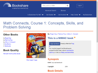 Thumbnail for Math Connects, Course 1: Concepts, Skills, and Problem Solving resource