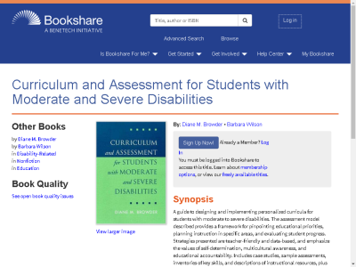 Thumbnail for Curriculum and Assessment for Students with Moderate and Severe Disabilities resource