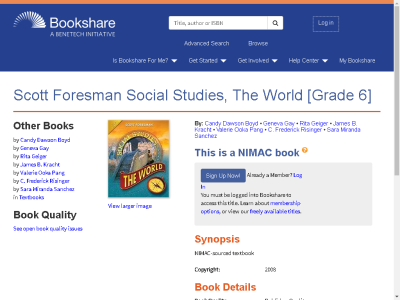 Thumbnail for Scott Foresman Social Studies, The World [Grade 6] resource