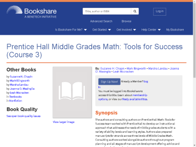 Thumbnail for Prentice Hall Middle Grades Math: Tools for Success (Course 3) resource