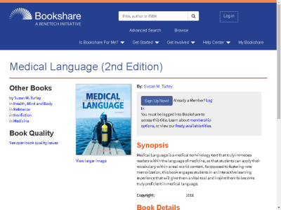 Thumbnail for Medical Language (2nd Edition) resource