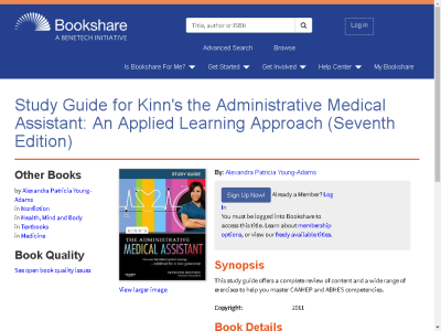 Thumbnail for Study Guide for Kinn's the Administrative Medical Assistant: An Applied Learning Approach (Seventh Edition) resource