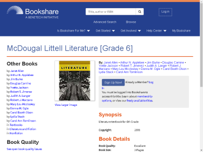 Thumbnail for Mcdougal Littell Literature, Yellow Level resource