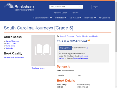 Thumbnail for South Carolina Journeys [Grade 5] resource