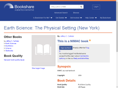 Thumbnail for Earth Science: The Physical Setting (New York) resource