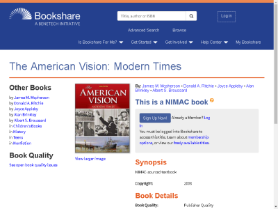 Thumbnail for The American Vision: Modern Times resource