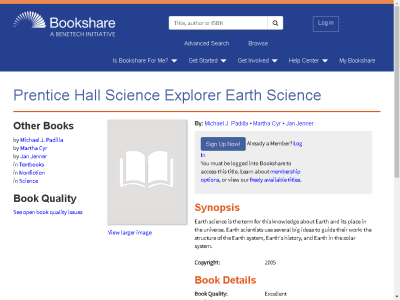 Thumbnail for Prentice Hall Science Explorer Earth Science resource