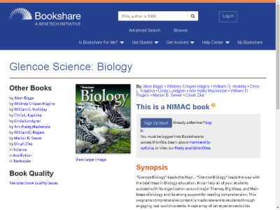 Thumbnail for Glencoe Science: Biology resource