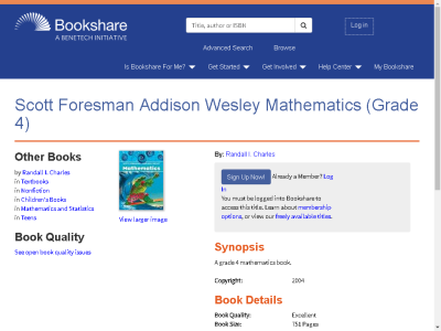Thumbnail for Scott Foresman Addison Wesley Mathematics (Grade 4) resource