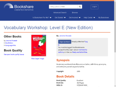 Thumbnail for Vocabulary Workshop: Level E (New Edition) resource