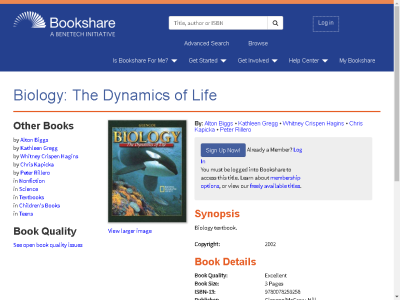 Thumbnail for Biology: The Dynamics of Life resource