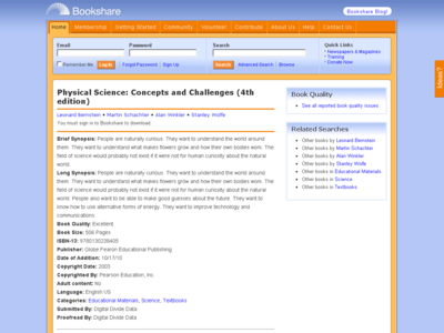Thumbnail for Physical Science: Concepts and Challenges (4th edition) resource