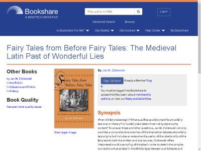 Thumbnail for Fairy Tales from Before Fairy Tales: The Medieval Latin Past of Wonderful Lies resource