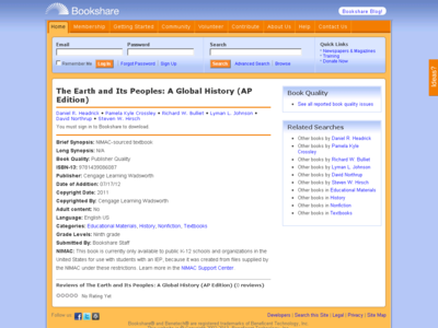 Thumbnail for The Earth and Its Peoples: A Global History (AP Edition) resource