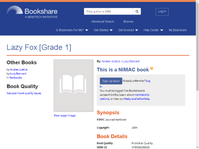 Thumbnail for Lazy Fox [Grade 1] resource