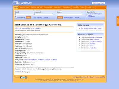 Thumbnail for Holt Science and Technology: Astronomy resource