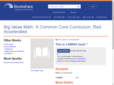 Thumbnail for Big Ideas Math: A Common Core Curriculum, Red Accelerated resource