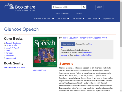 Thumbnail for Glencoe Speech resource