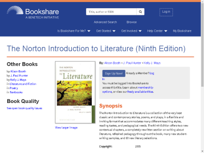 Thumbnail for The Norton Introduction to Literature (Ninth Edition) resource