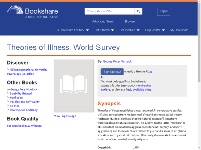 Thumbnail for Theories of Illness: World Survey resource