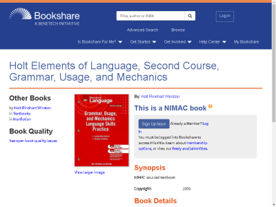 Thumbnail for Holt Elements of Language, Second Course, Grammar, Usage, and Mechanics resource