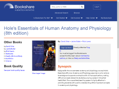 Thumbnail for Hole's Essentials of Human Anatomy and Physiology (8th edition) resource