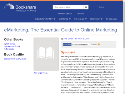 Thumbnail for eMarketing: The Essential Guide to Online Marketing resource