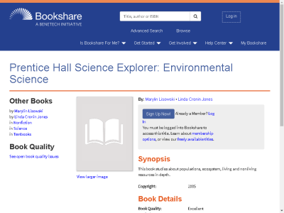 Thumbnail for Prentice Hall Science Explorer: Environmental Science resource