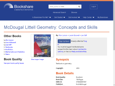 Thumbnail for McDougal Littell Geometry: Concepts and Skills resource