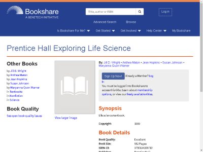 Thumbnail for Prentice Hall Exploring Life Science resource