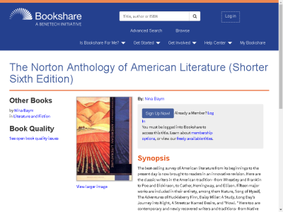 Thumbnail for The Norton Anthology of American Literature (Shorter Sixth Edition) resource