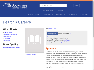 Thumbnail for Fearon's Careers resource